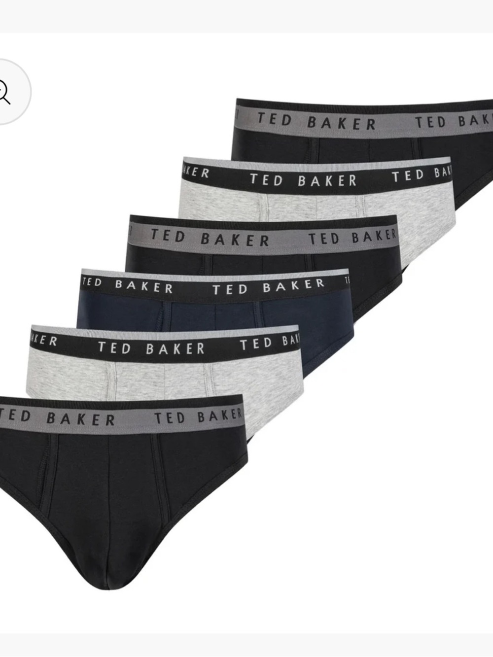 Ted Baker Men's Briefs 7-Pack in Black, Gray & Navy